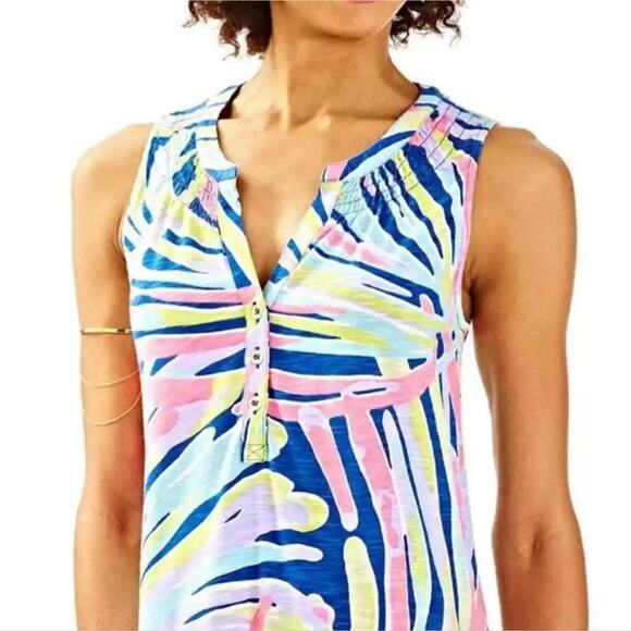 Lilly Pulitzer Sleeveless Essie Dress in Indigo Sea Dreamin - Picture 2 of 8